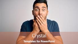  Presentation with secret - Amazing PPT theme having young-handsome-man-wearing-casual backdrop and a coral colored foreground