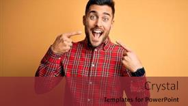  Presentation with womens health case study - Colorful PPT theme enhanced with young-handsome-man-wearing-casual backdrop and a tawny brown colored foreground