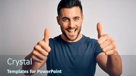  Presentation with young man wearing a hat - Amazing slide set having young-handsome-man-wearing-casual backdrop and a  colored foreground
