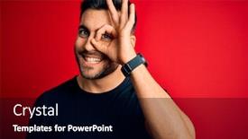  Presentation with black hand - Presentation having young-handsome-man-wearing-casual background and a black colored foreground