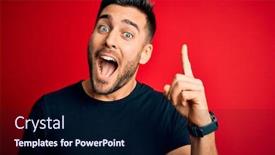  Presentation with black and red - Presentation theme with young-handsome-man-wearing-casual background and a navy blue colored foreground