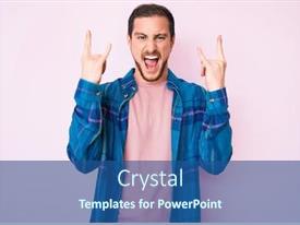 Young Handsome Man Wearing Casual PPT template 34 | CrystalGraphics