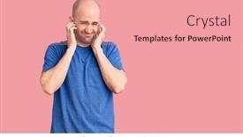  Presentation with noise - Beautiful presentation theme featuring young-handsome-man-wearing-casual backdrop and a coral colored foreground