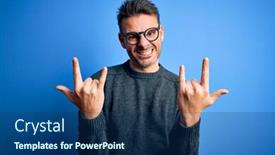  Presentation with rock star - Amazing slides having young-handsome-man-wearing-casual backdrop and a ocean colored foreground