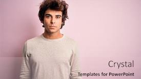  Presentation with pink simple - Cool new PPT theme with young-handsome-man-wearing-casual backdrop and a lemonade colored foreground