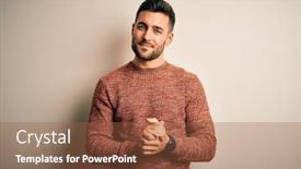 Presentation with optimistic - Amazing presentation theme having young-handsome-man-wearing-casual backdrop and a tawny brown colored foreground