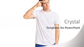  Presentation with acne - Slide deck enhanced with young-handsome-man-wearing-casual background and a white colored foreground