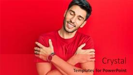  Presentation with confident love - Audience pleasing slide deck consisting of young-handsome-man-wearing-casual backdrop and a red colored foreground