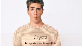  Presentation with handsome - Audience pleasing presentation theme consisting of young-handsome-man-wearing-casual backdrop and a lemonade colored foreground