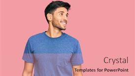  Presentation with man in nature - Theme having young-handsome-man-wearing-casual background and a coral colored foreground