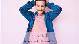  Presentation with bunny - Slides enhanced with young-handsome-man-wearing-casual background and a pink colored foreground