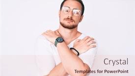  Presentation with confident love - Cool new theme with young-handsome-man-wearing-casual backdrop and a lemonade colored foreground