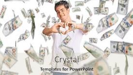  Presentation with romantic love - Colorful theme enhanced with young-handsome-man-wearing-casual backdrop and a soft green colored foreground