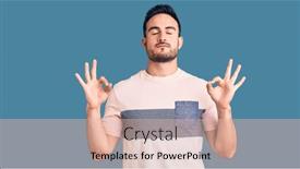  Presentation with meditation - Amazing presentation theme having young-handsome-man-wearing-casual backdrop and a lemonade colored foreground