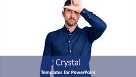  Presentation with casual young people - Presentation theme consisting of young-handsome-man-wearing-casual background and a ocean colored foreground