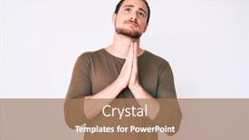  Presentation with praying hands - Amazing slide deck having young-handsome-man-wearing-casual backdrop and a coral colored foreground