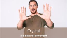  Presentation with panic - Beautiful theme featuring young-handsome-man-wearing-casual backdrop and a coral colored foreground