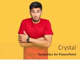 Young Handsome Man Wearing Casual PPT template 35 | CrystalGraphics