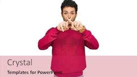  Presentation with negative - Theme featuring young-handsome-man-wearing-casual background and a red colored foreground
