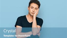  Presentation with black man - Presentation theme consisting of young-handsome-man-wearing-casual background and a  colored foreground