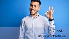  Presentation with elegant - Audience pleasing theme consisting of young-handsome-man-wearing-elegant and a  colored foreground