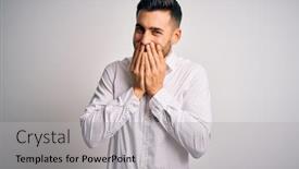  Presentation with scandal - Theme having young-handsome-man-wearing-elegant background and a light gray colored foreground