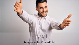  Presentation with elegant - Audience pleasing presentation design consisting of young-handsome-man-wearing-elegant backdrop and a light gray colored foreground