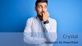  Presentation with elegant - Audience pleasing PPT theme consisting of young-handsome-man-wearing-elegant backdrop and a light blue colored foreground