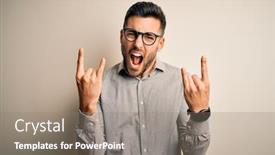  Presentation with elegant star - Presentation enhanced with young-handsome-man-wearing-elegant background and a gray colored foreground