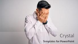  Presentation with young man wearing a hat - Slide set enhanced with young-handsome-man-wearing-elegant background and a light gray colored foreground