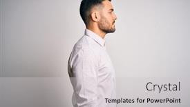 Presentation with elegant - PPT layouts enhanced with young-handsome-man-wearing-elegant background and a light gray colored foreground