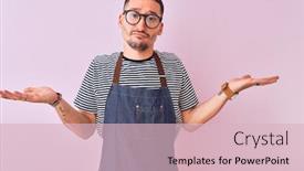  Presentation with employee - Theme enhanced with young-handsome-man-wearing-employee background and a lemonade colored foreground