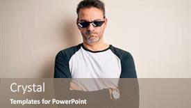  Presentation with funny - Colorful presentation theme enhanced with young-handsome-man-wearing-funny backdrop and a gray colored foreground