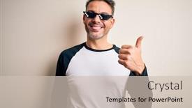  Presentation with happy life - Cool new theme with young-handsome-man-wearing-funny backdrop and a soft green colored foreground