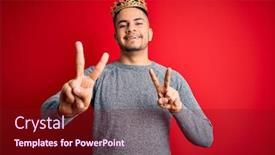  Presentation with golden - Audience pleasing presentation theme consisting of young-handsome-man-wearing-golden backdrop and a tawny brown colored foreground