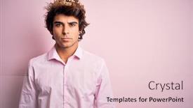  Presentation with pink simple - Slides featuring young-handsome-man-wearing-king background and a lemonade colored foreground