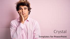  Presentation with king crown - Presentation design having young-handsome-man-wearing-king background and a lemonade colored foreground