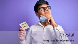  Presentation with corona virus - Slide set featuring young-handsome-man-wearing-medical background and a light blue colored foreground