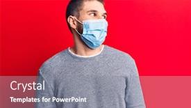  Presentation with facial pain medical man - Audience pleasing theme consisting of young-handsome-man-wearing-medical backdrop and a gray colored foreground