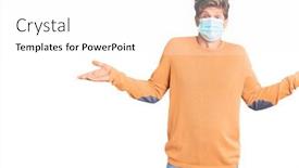  Presentation with medical concept - Slide deck featuring young-handsome-man-wearing-medical background and a white colored foreground