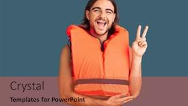  Presentation with nautical - Cool new presentation design with young-handsome-man-wearing-nautical backdrop and a red colored foreground