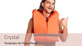  Presentation with nautical - Beautiful slide set featuring young-handsome-man-wearing-nautical backdrop and a coral colored foreground