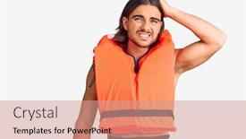  Presentation with nautical - Colorful presentation theme enhanced with young-handsome-man-wearing-nautical backdrop and a coral colored foreground