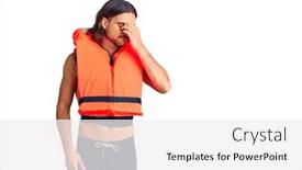  Presentation with nautical - Slides having young-handsome-man-wearing-nautical background and a white colored foreground