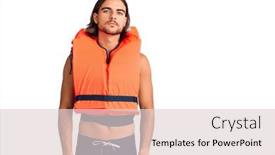  Presentation with nautical - Slide set with young-handsome-man-wearing-nautical background and a lemonade colored foreground