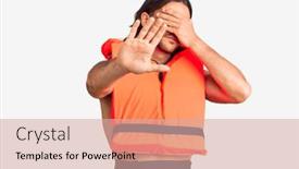  Presentation with nautical - Presentation featuring young-handsome-man-wearing-nautical background and a coral colored foreground