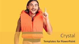  Presentation with nautical - Beautiful PPT layouts featuring young-handsome-man-wearing-nautical backdrop and a yellow colored foreground