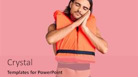  Presentation with nautical - Colorful PPT theme enhanced with young-handsome-man-wearing-nautical backdrop and a coral colored foreground