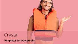  Presentation with nautical - PPT layouts enhanced with young-handsome-man-wearing-nautical background and a coral colored foreground