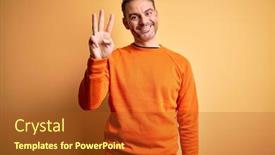  Presentation with yellow orange - Slide set enhanced with young-handsome-man-wearing-orange background and a crimson colored foreground